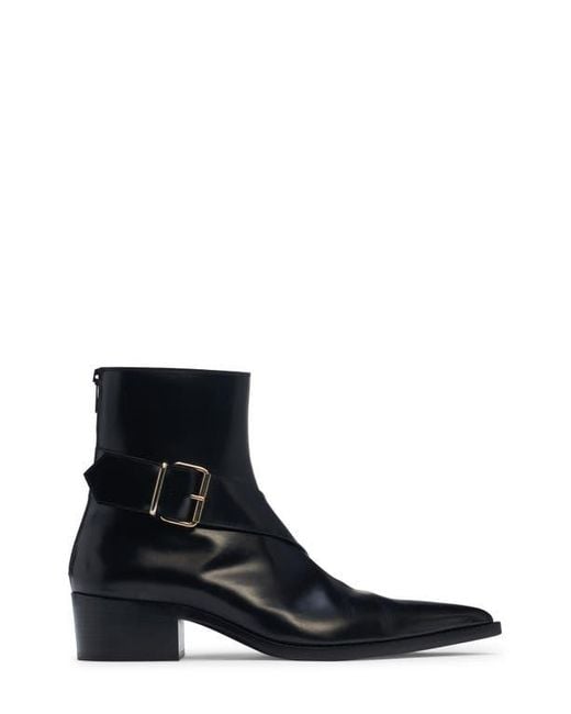 McQueen Blue Pointed Toe Boot for men