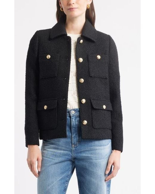 Caslon Black Bouclé Jacket