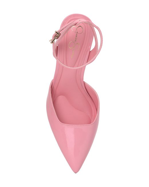 Jessica Simpson Pink Nazela Pointed Toe Ankle Strap Pump