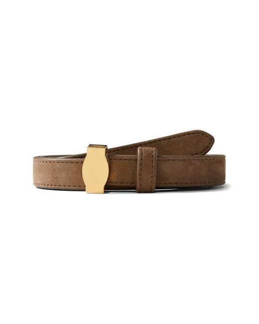 Veronica Beard Brown Dash Suede Belt