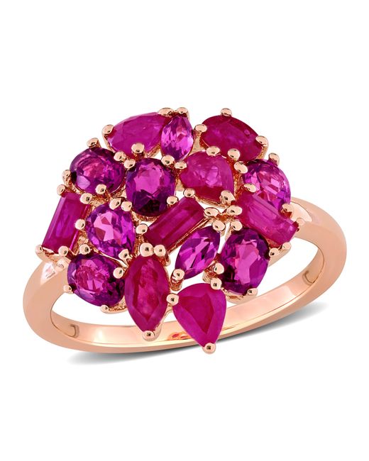 Julianna B Pink Ruby & Cluster Cocktail Ring
