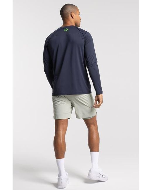 AVI Blue Performance Pickleball Long Sleeve for men