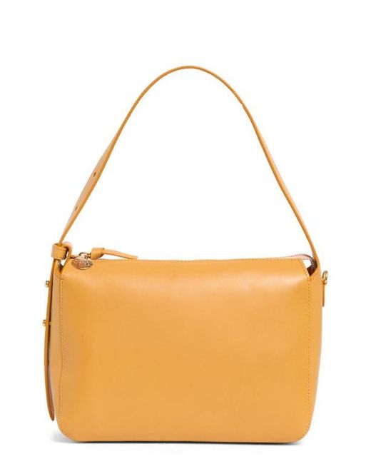 Clare V. Yellow Fleurine Leather Shoulder Bag