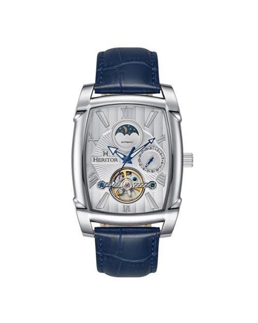 Heritor Blue Valentin Automatic Watch With Date for men