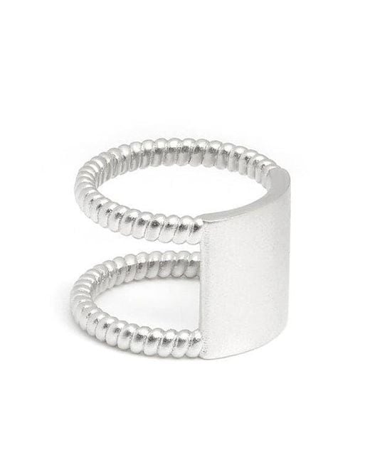ZARUX White Double Rope Ring