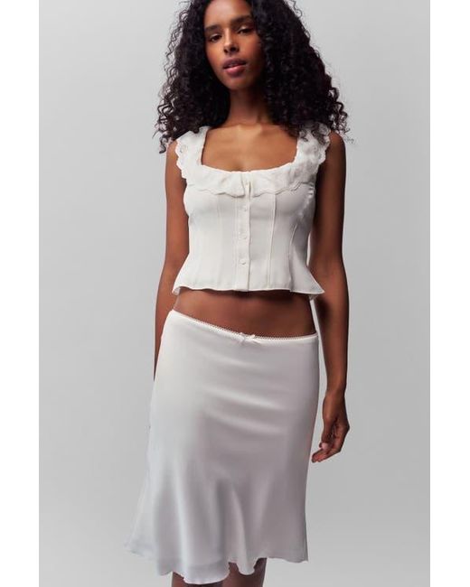 GUIZIO White Paloma Lace Top