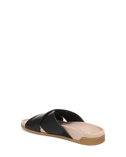 Vionic Black Etna Crossover Slide Sandal
