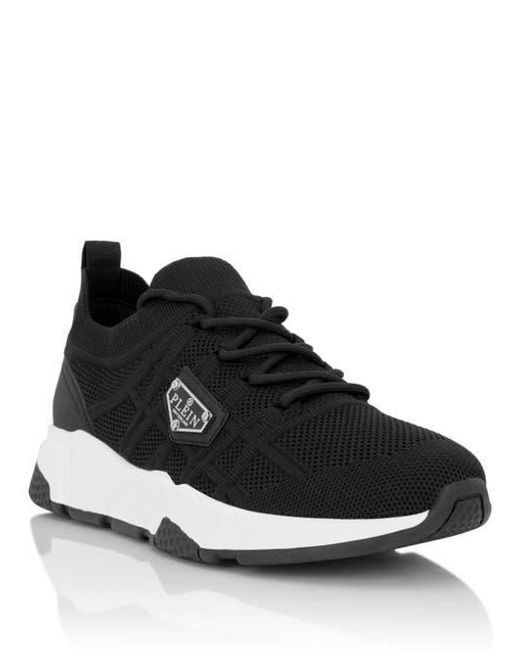 Philipp Plein Black Runner Sock Triangle Placca