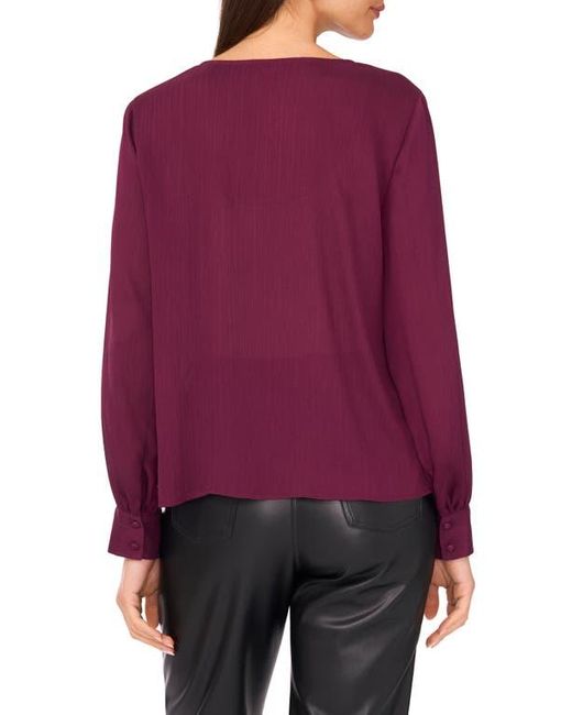 Vince Camuto Red Split Neck Satin Top
