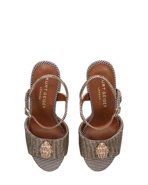 Kurt Geiger Brown Kensington Platform Sandals 125