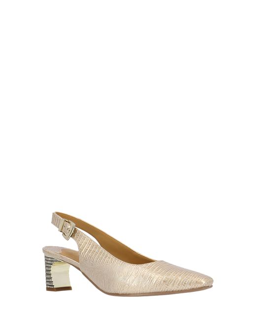 J. Reneé White Hadyn Lizard Embossed Slingback Pump