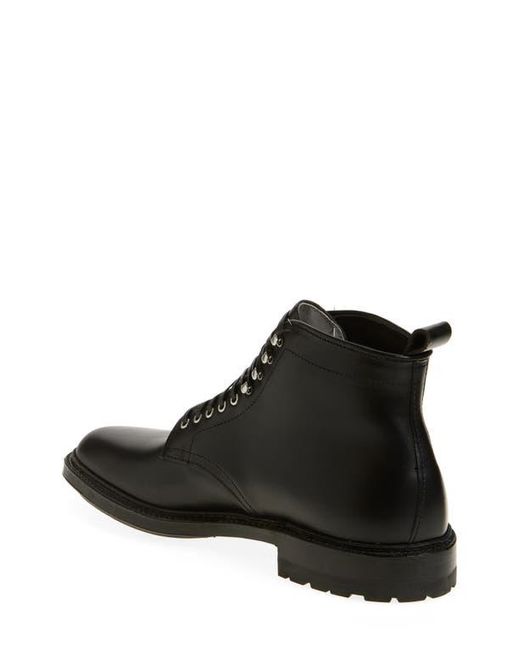 Alden Black Plain Toe Lace-Up Boot for men