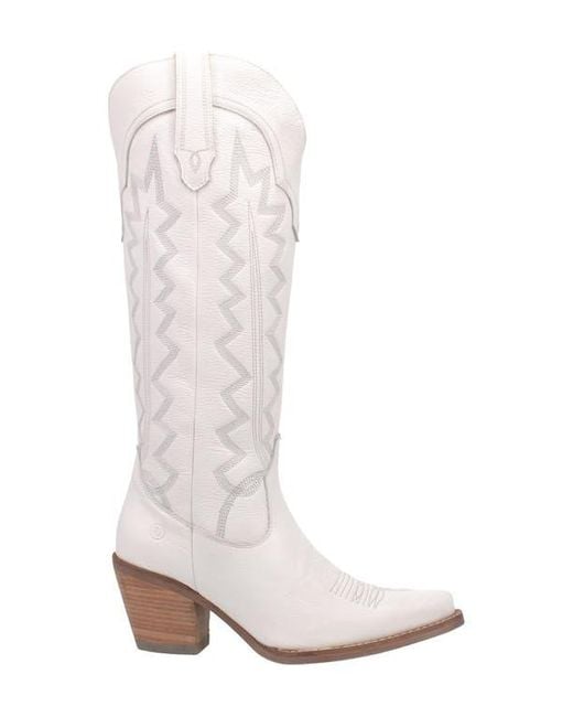 Dingo White Knee High Western Boot