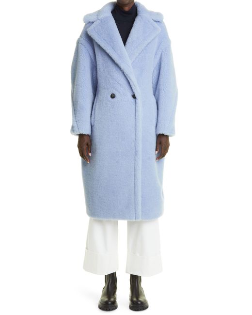 Max Mara Tedgirl Alpaca & Wool Blend Coat in Blue | Lyst