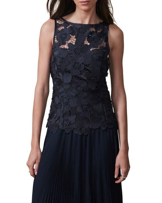 Mint Velvet Blue Floral Applique Maxi Dress