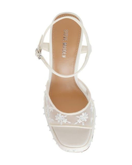 Steve Madden White Lianda Platform Sandal