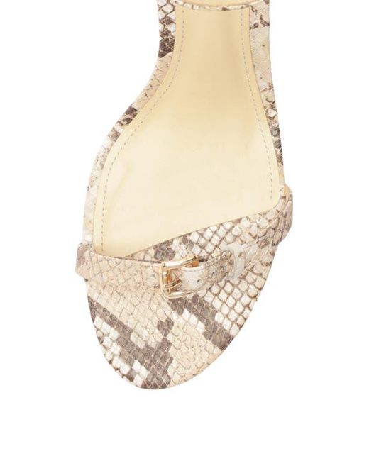 SCHUTZ SHOES Metallic Aurora Mid Ankle Strap Sandal