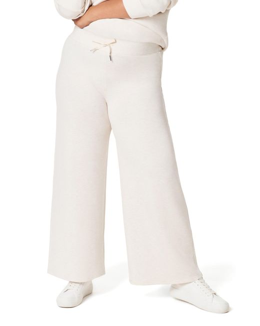 Spanx White Spanx Air Essentials Wide Leg Crop Pants