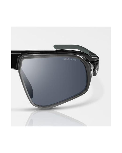 Nike Black Flyfree 72Mm Rectangular Sunglasses for men