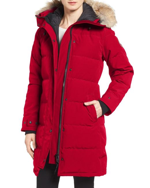 Canada Goose Fleece Shelburne Quilted Down-filled Parka Jacket in Red ...