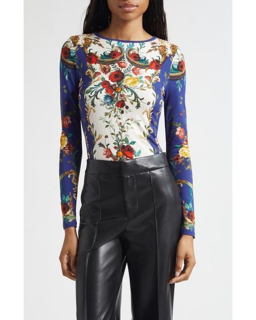 Alice + Olivia Black Delaina Long Sleeve Top