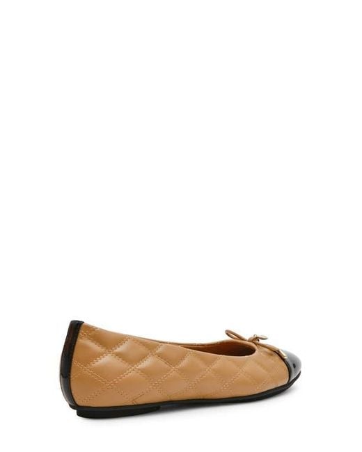Anne Klein Black Luci Cap Toe Ballet Flat