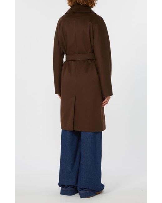 Weekend by Maxmara Brown Corte Virgin Wool Coat