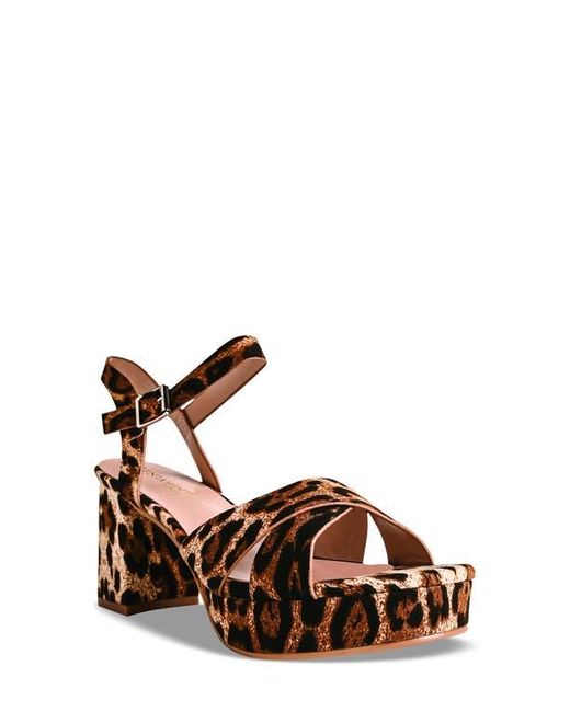Touch Ups Brown Toby Ankle Strap Platform Sandal