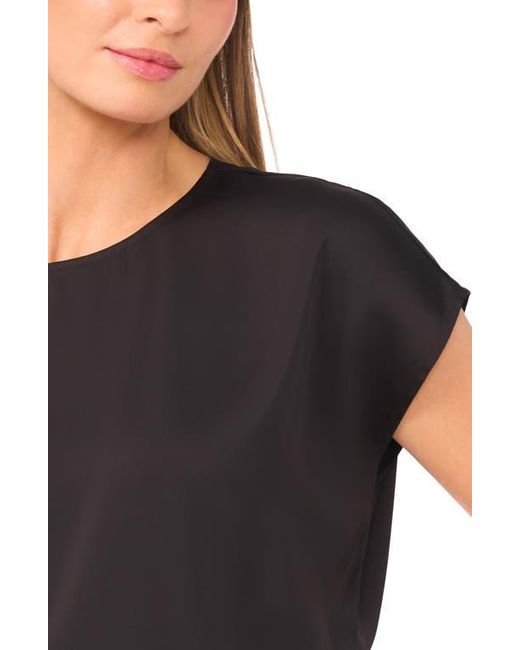 Halogen® Black Print Cap Sleeve Blouse