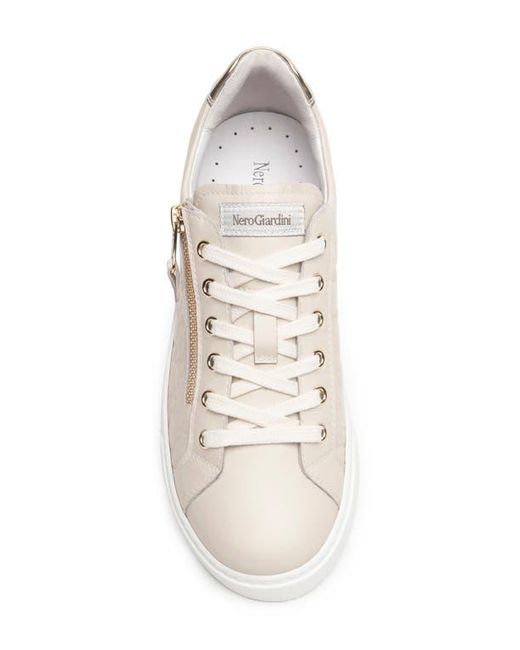 Nero Giardini White Side Zip Sneaker