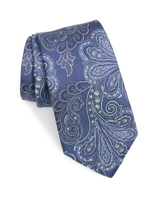 Nordstrom Blue Gena Paisley Silk Tie for men