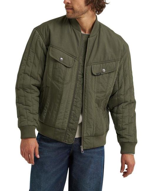 Lee Jeans Green Quilted Ripstop Jacket for men