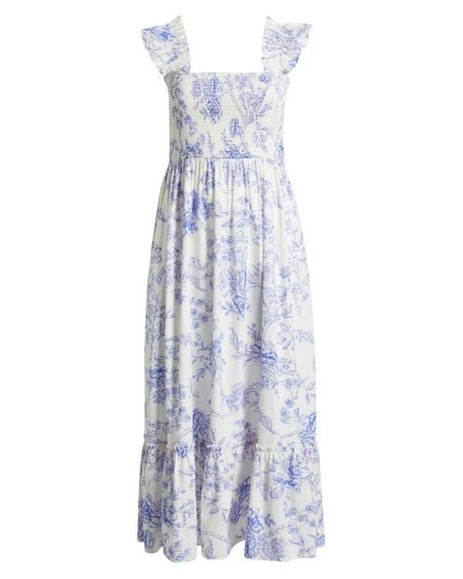 MELLODAY Purple Floral Print Maxi Sundress