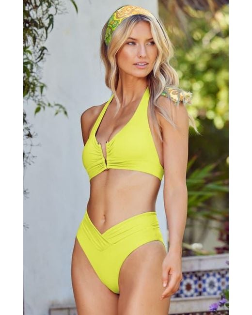 Becca Yellow Color Code High Waist Bikini Bottoms