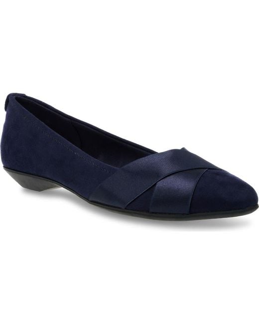 Anne Klein Blue Oalise Pointed Toe Flat