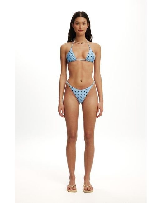 Cotton On Multicolor Micro String Triangle Bikini Top