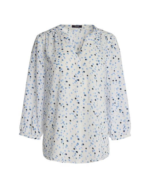 NYDJ Blue Pintuck Blouse