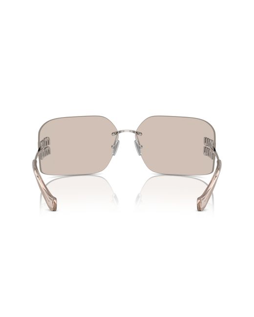 Miu Miu Natural 80mm Oversize Irregular Sunglasses