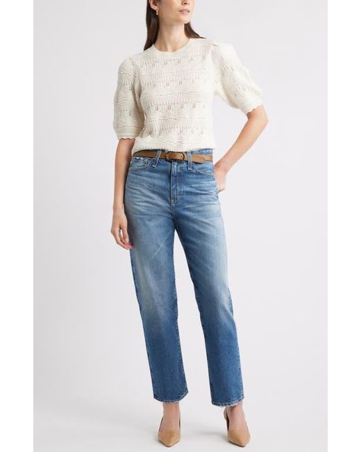 Caslon White Mixed Stitch Sweater