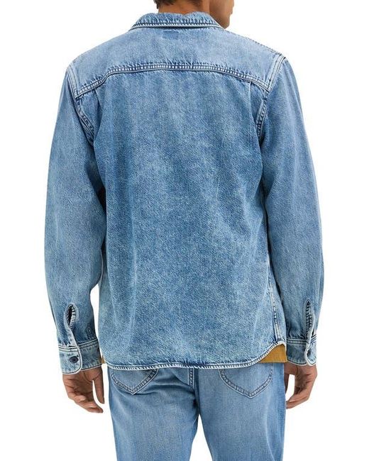 Lee Jeans Blue Engineer Cotton & Lyocell Denim Button-Up Overshirt for men