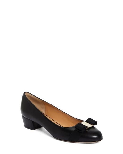 Ferragamo Black Vara Soft Pump