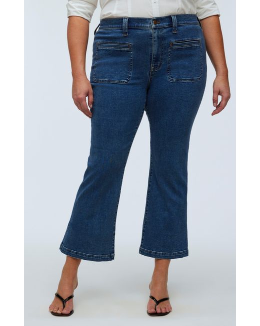 Madewell Blue Kick Out Crop Jeans