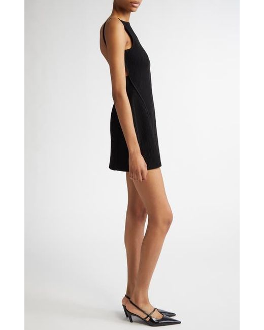 Sportmax Klepsydra Capsule Rib Minidress in Black | Lyst