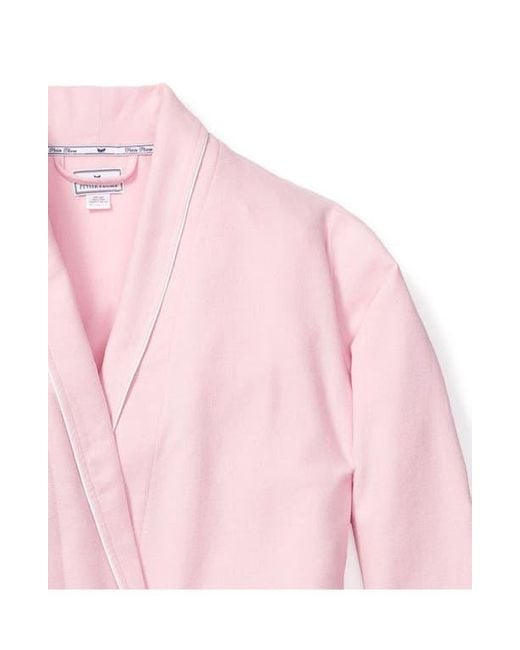 Petite Plume Pink Cotton Flannel Robe