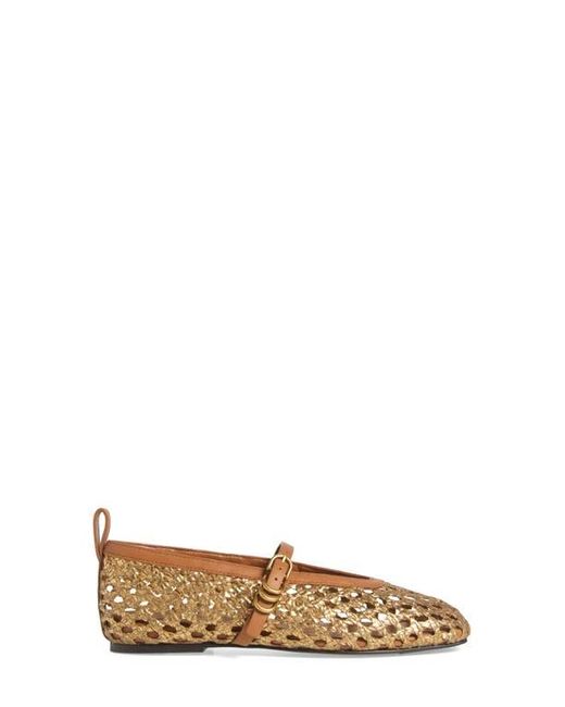 Rag & Bone Brown Spire Woven Mary Jane Flat