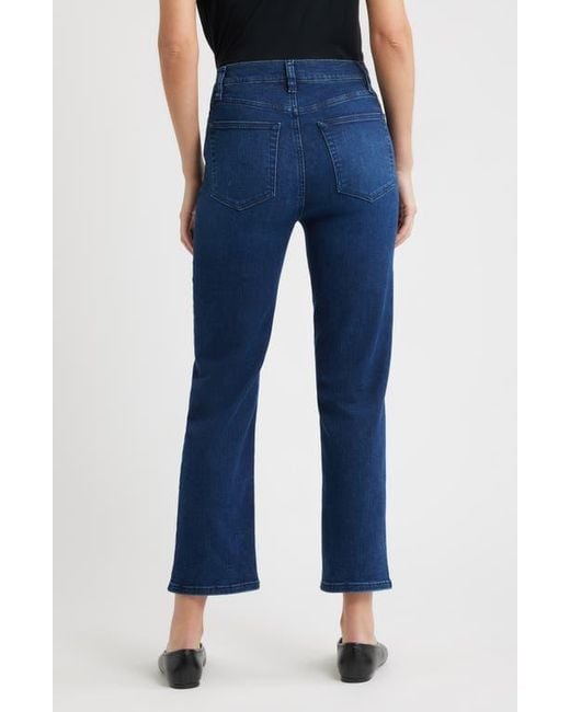 FRAME Blue Le Sleek High Waist Ankle Straight Leg Jeans