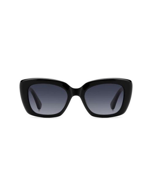 Kate Spade Black Jenell 51Mm Gradient Rectangular Sunglasses