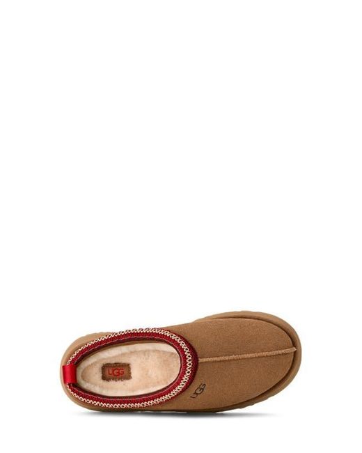 Ugg Brown Tazz Ii Genuine Shearling Lined Platform Slipper