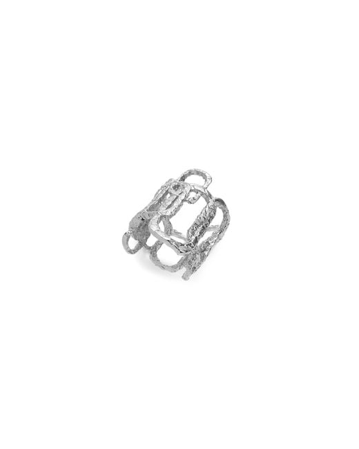 Retro Chic Metallic Roman Arc Ring