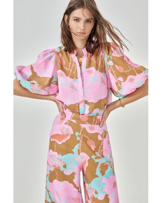 Lanhtropy Multicolor Bubble Linen Shirt